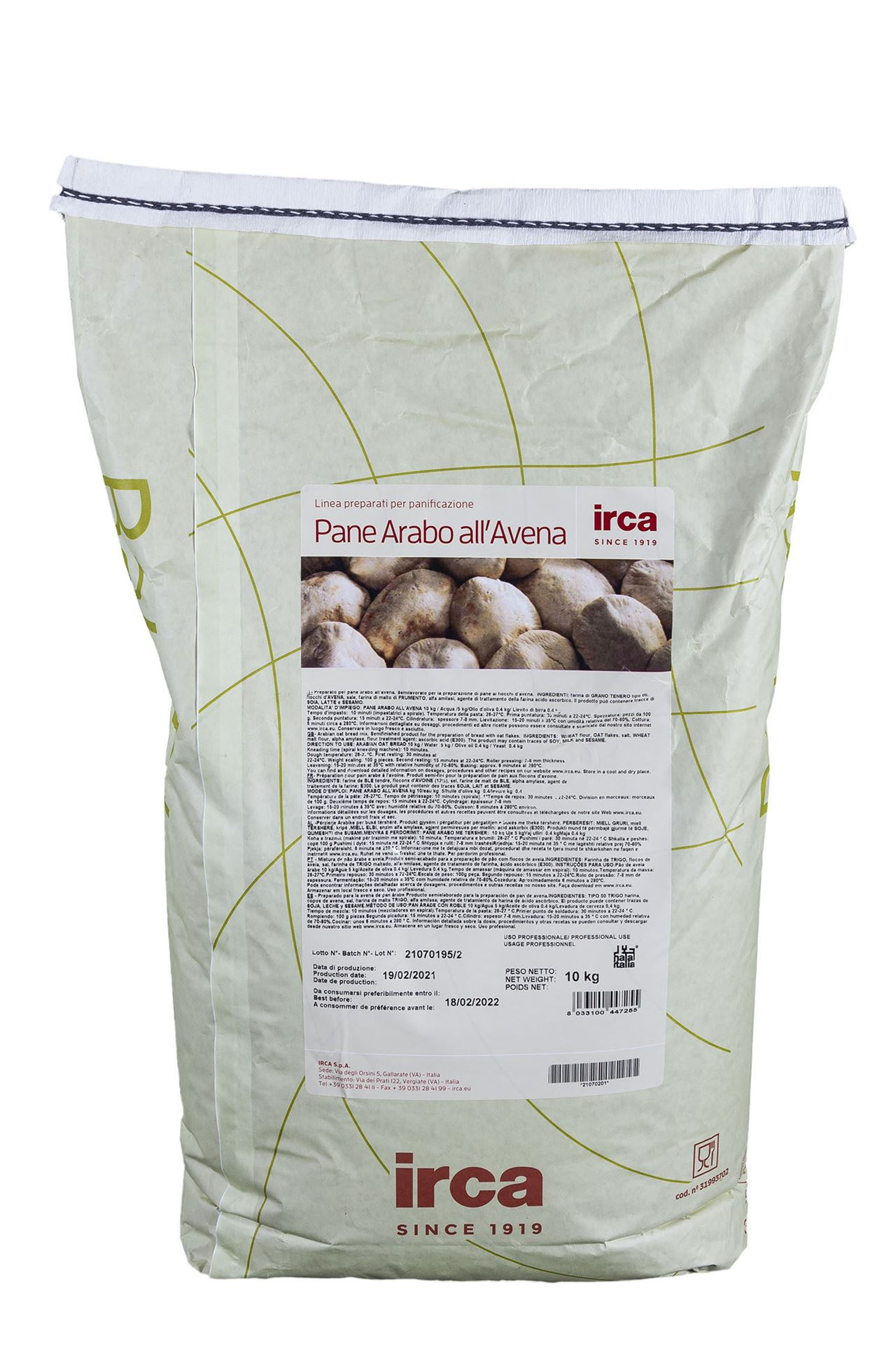 Pane Arabo All'avena kg 10