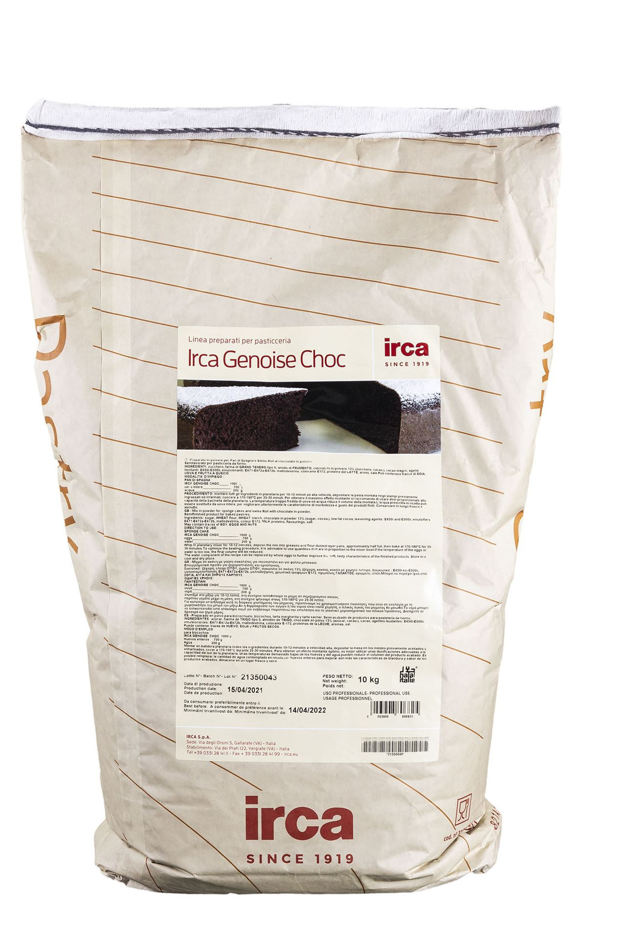 Irca Genoise Choc kg 10