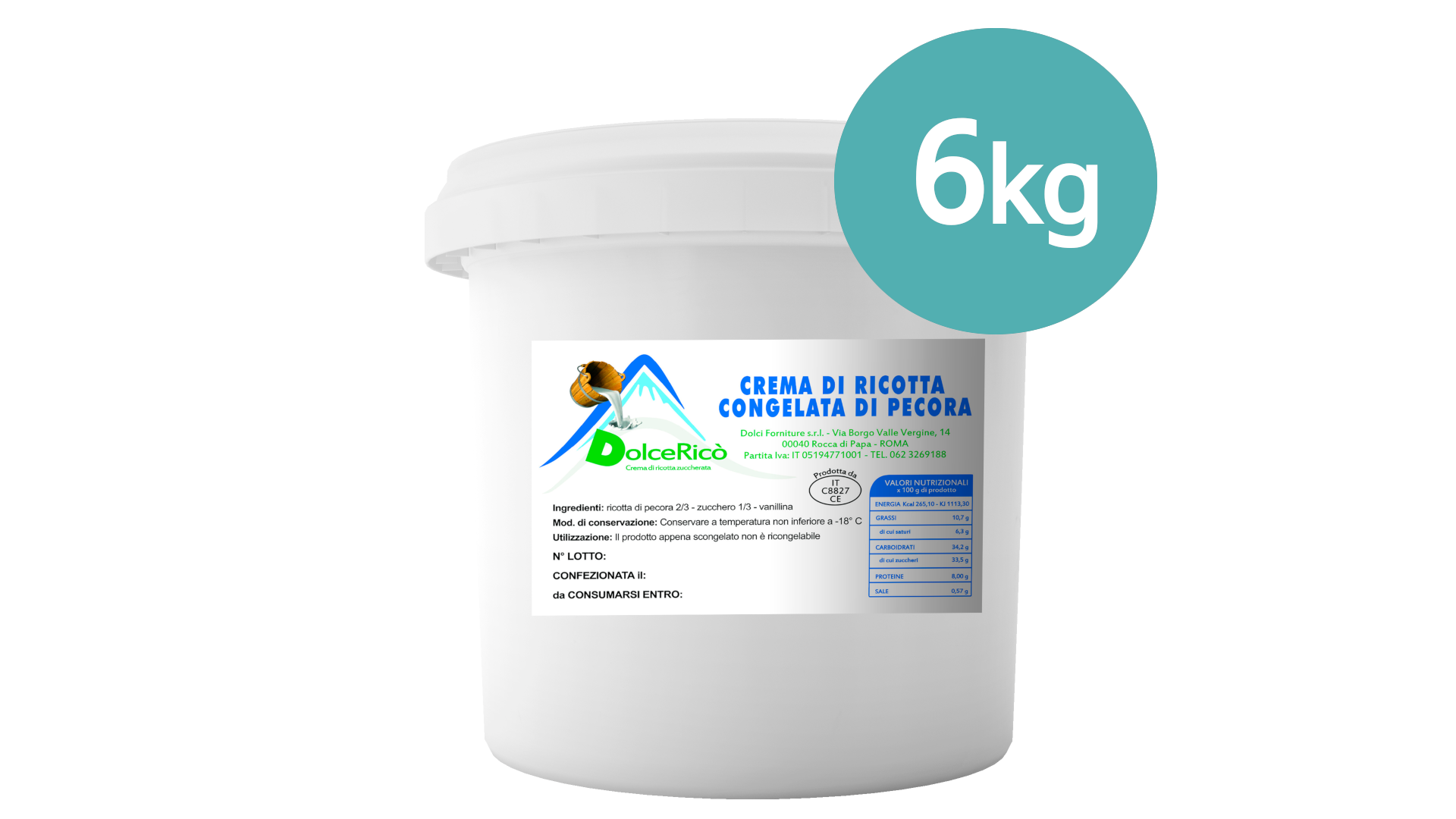 Crema di Ricotta Zuccherata kg 6