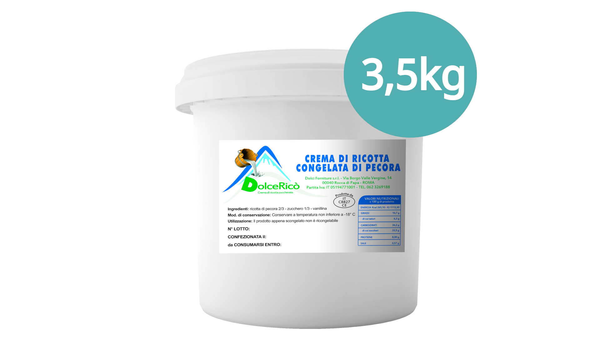 Crema di Ricotta Zuccherata kg 3.5