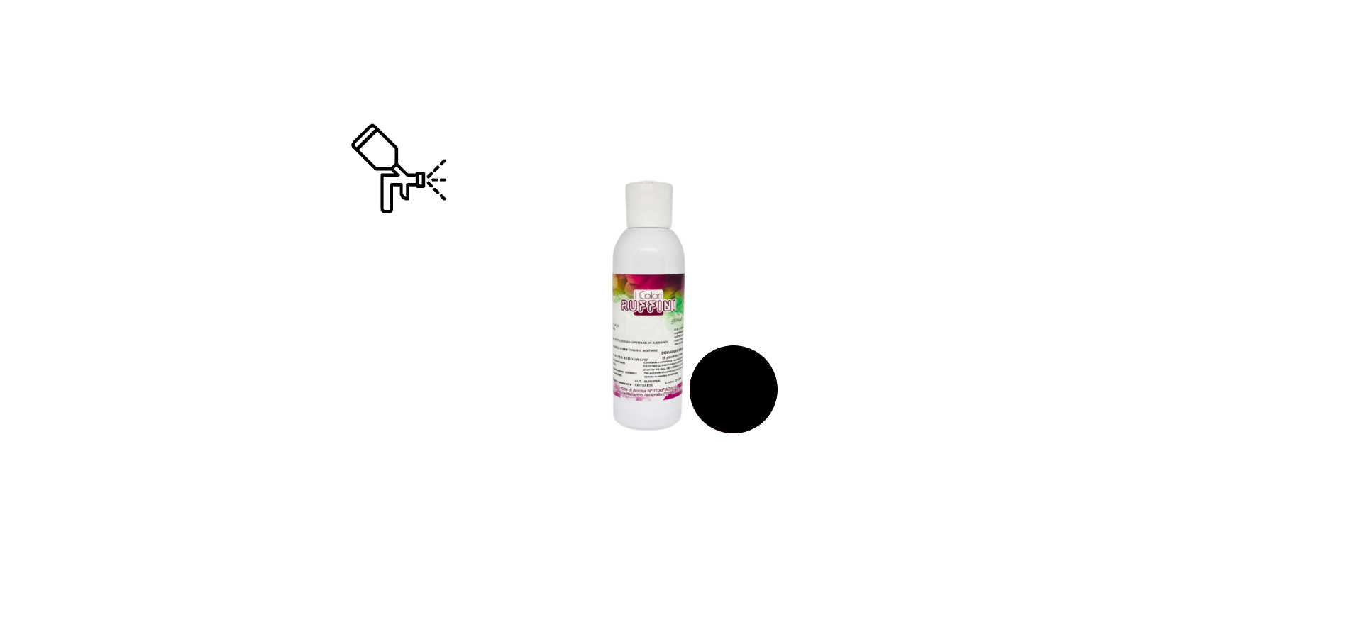 Colorante Liquido Aerografo Nero gr 250