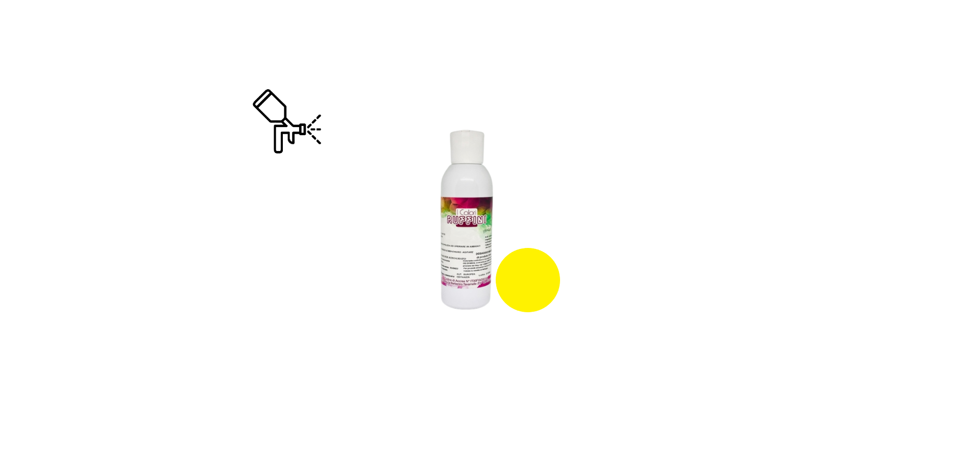 Colorante Liquido Aerografo Giallo gr 250