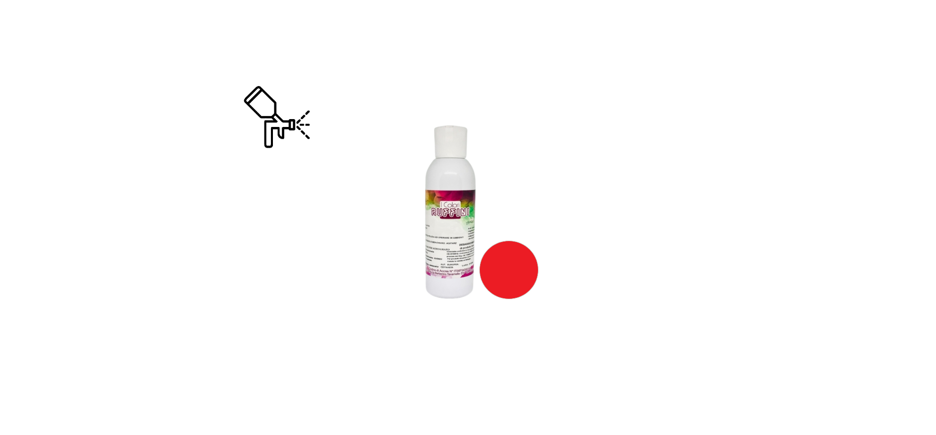 Colorante Liquido Aerografo Rosso gr 250