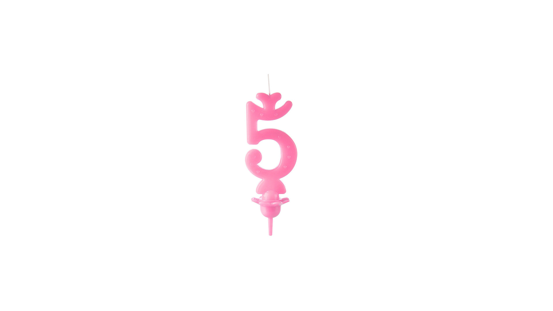 Candele Rosa 5 Cera pz 12