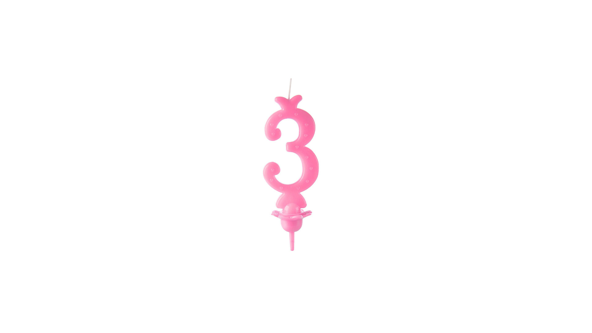 Candele Rosa 3 Cera pz 12