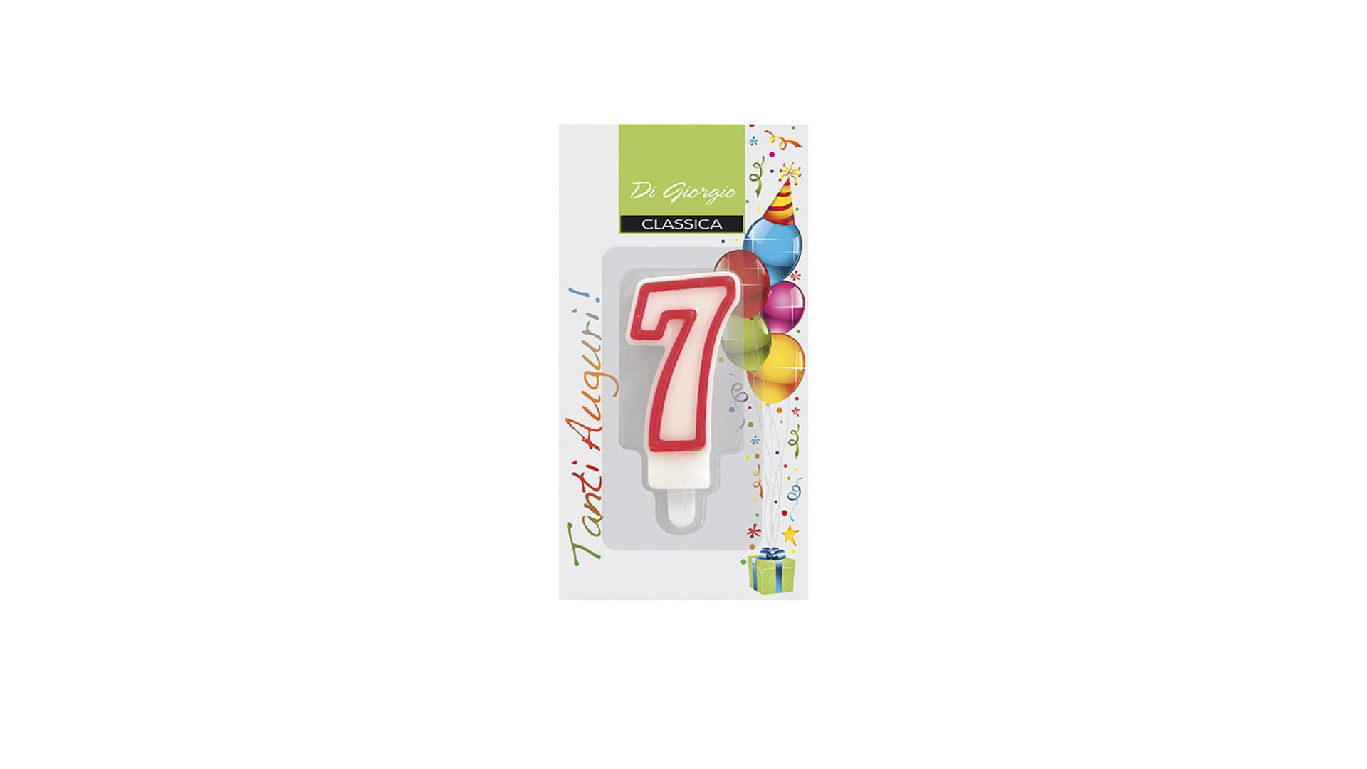 Candele Bianco Rosse 7 - 6 pz