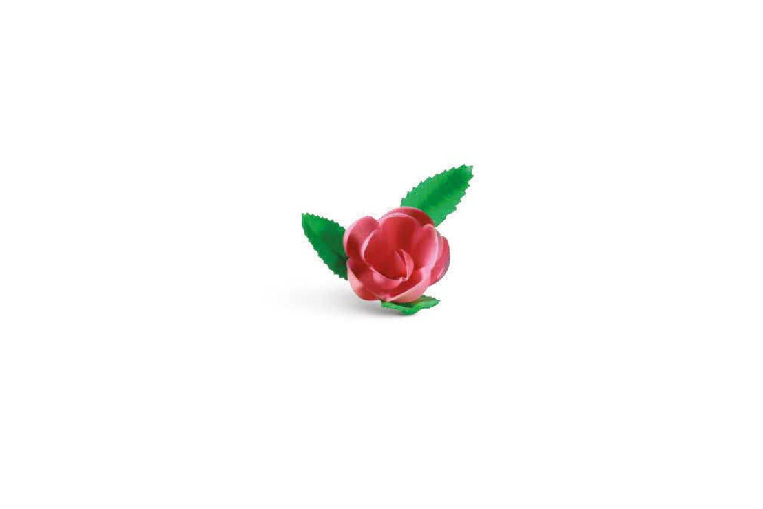 Rosa Grande Rosa con Foglia pz 100
