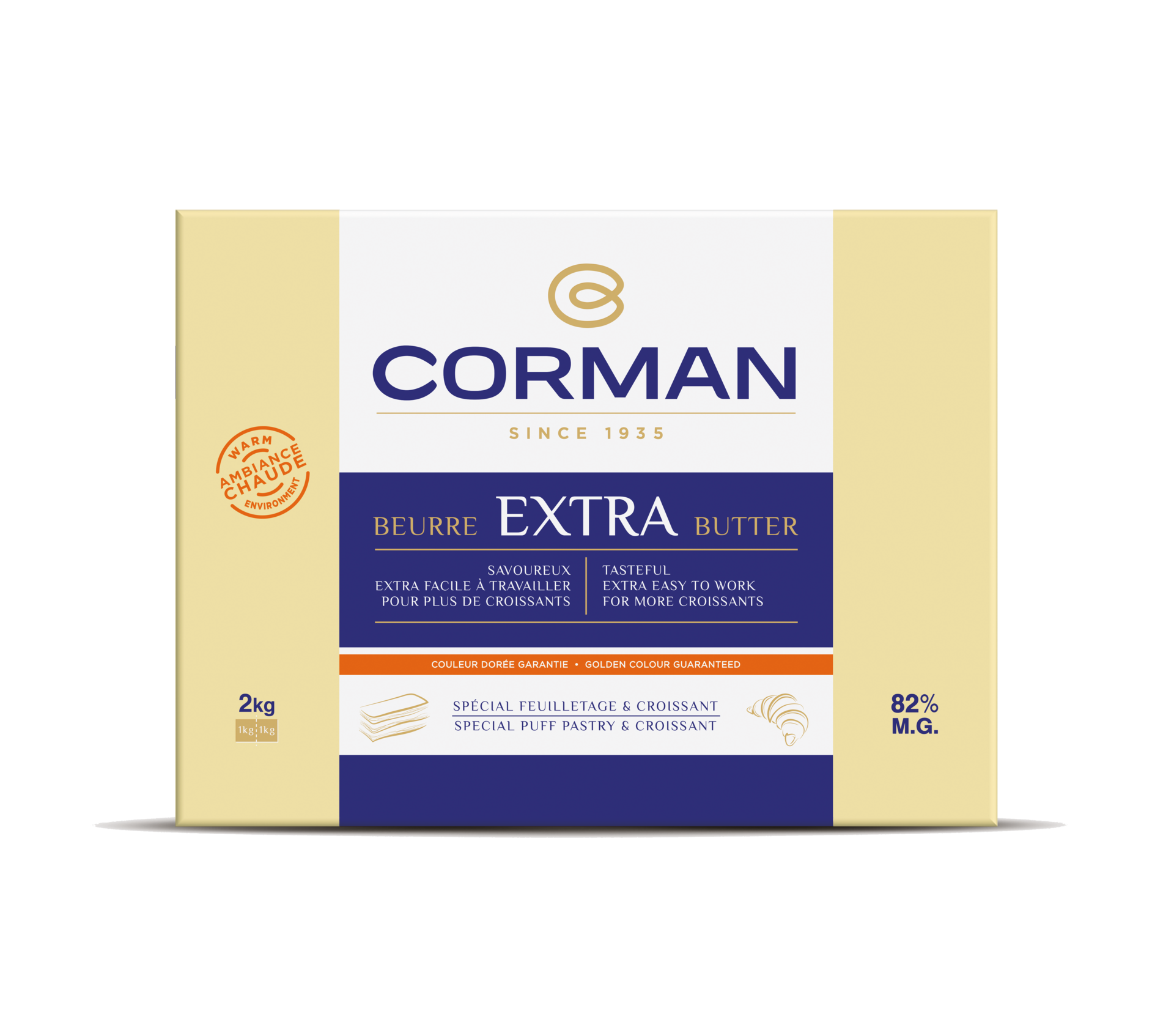 Burro Corman Extra 82% M.G. - Placche kg 10