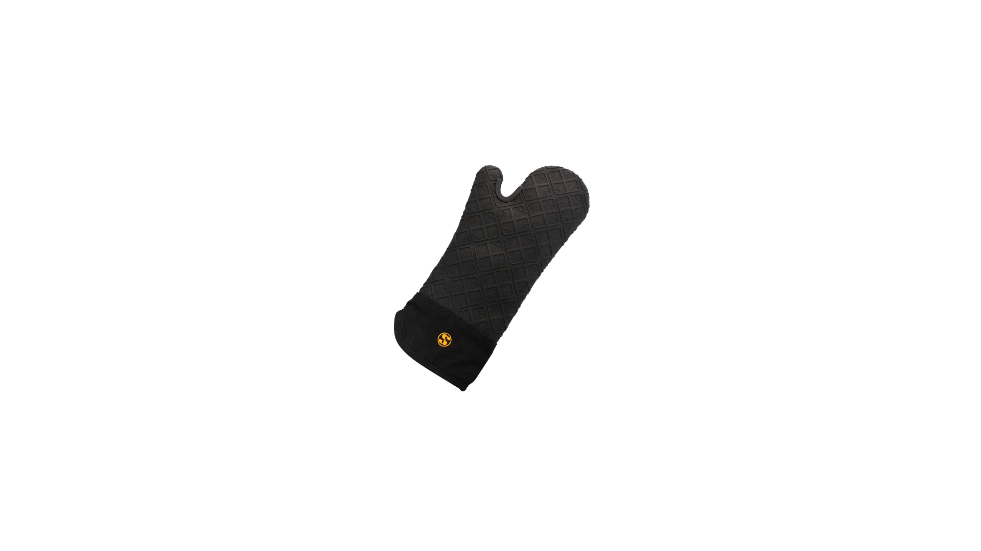 Guanto Gastro in Silicone Nero Polso in Cotone