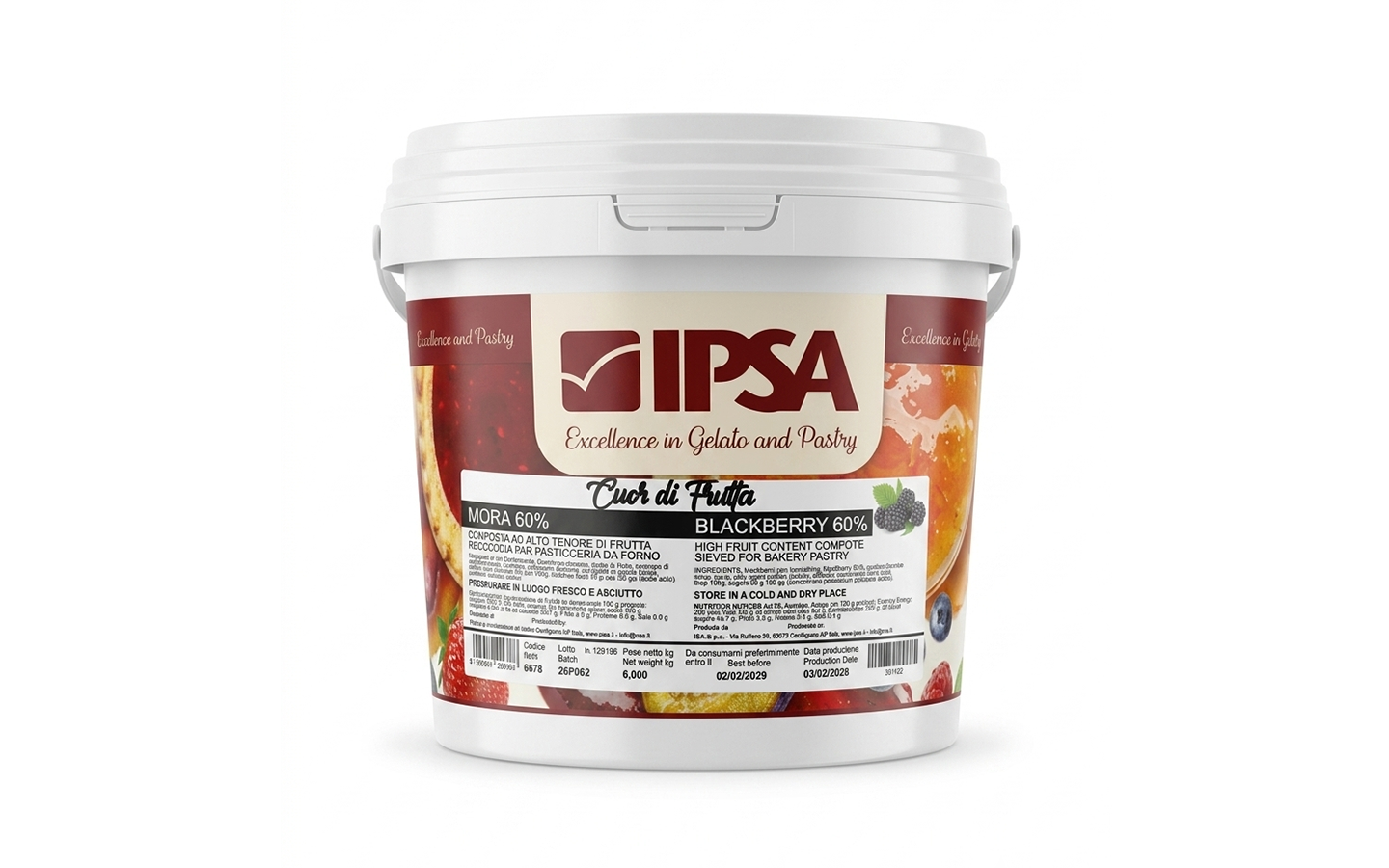 Cuor di Frutta Mora 60% kg 6