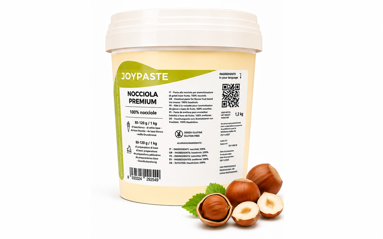 Joypaste Nocciola Premium kg 1