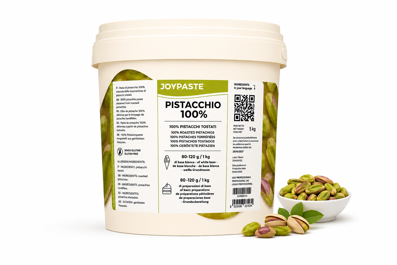 Joypaste Pistacchio 100% kg 5