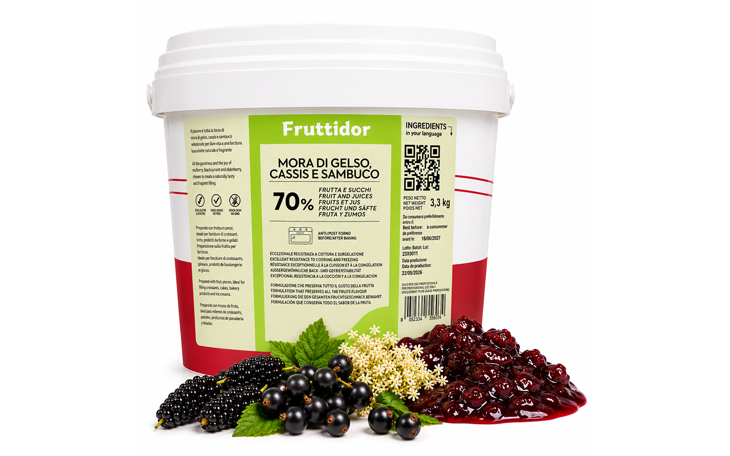 Fruttidor Gelso-Cassis-Sambuco kg 3.3