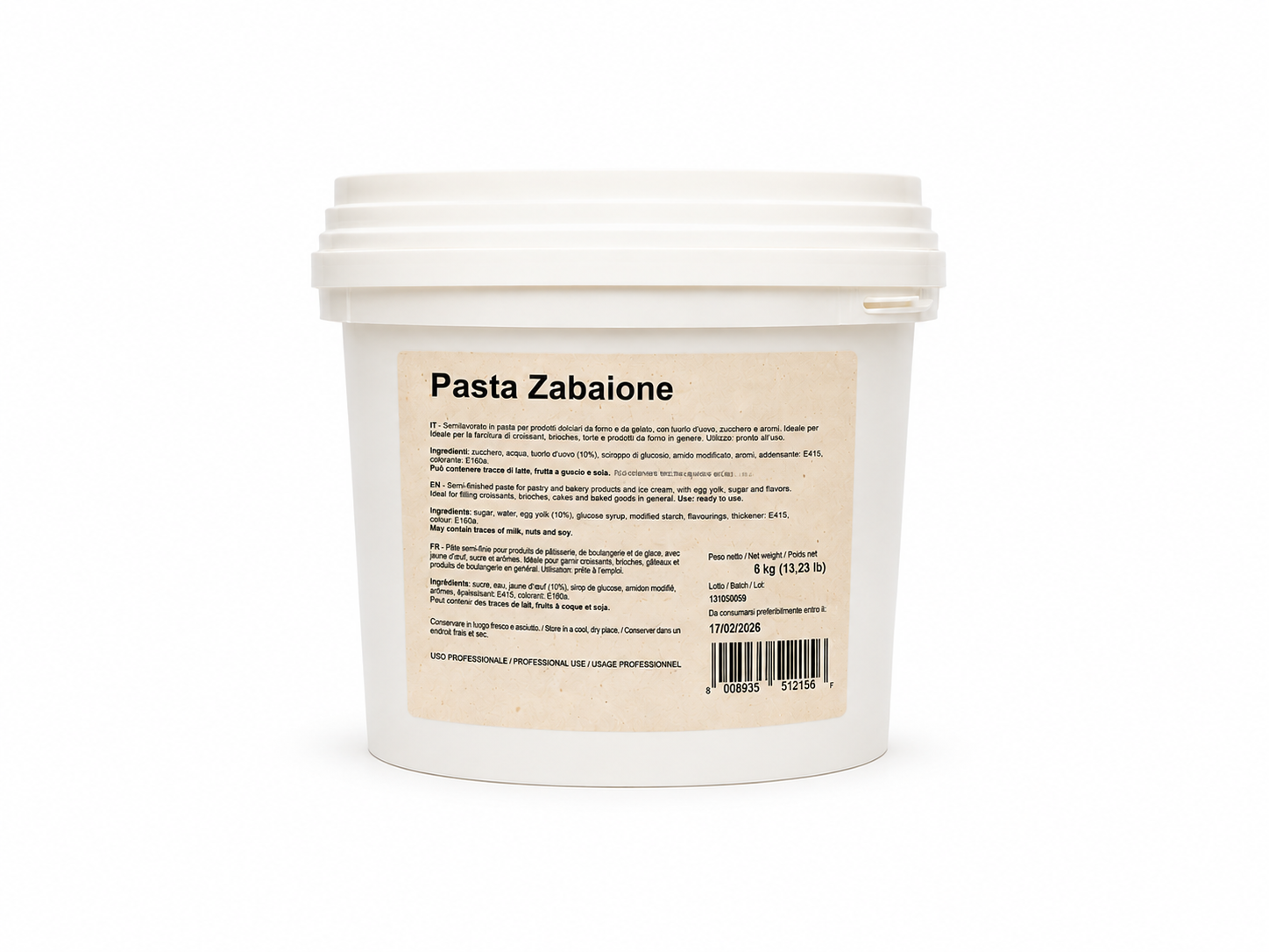 Pasta Zabaione kg 6