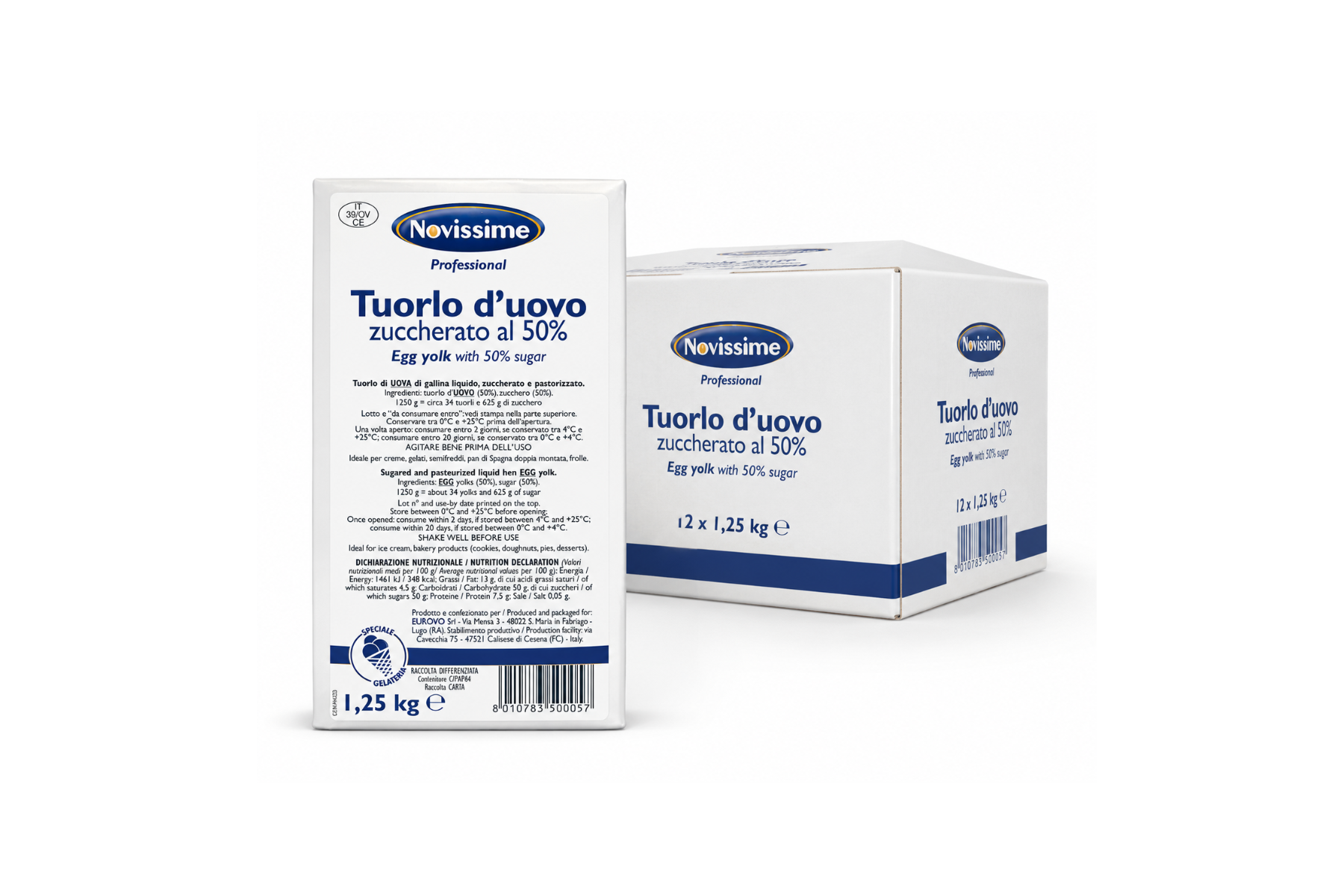 Tuorlo D'uovo Zuccherato 50% kg 1.25