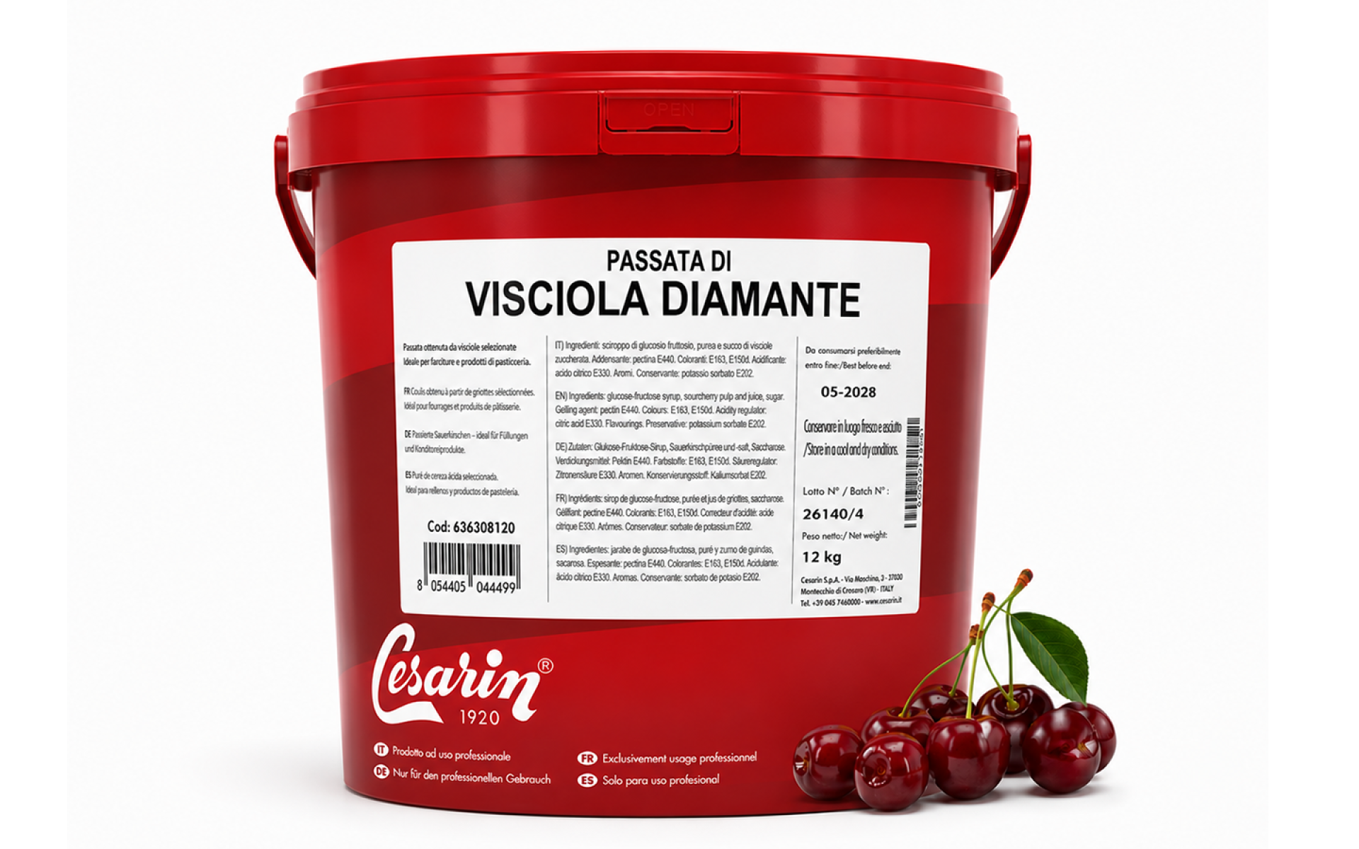 Passata Visciole Diamante Fruitline kg 12