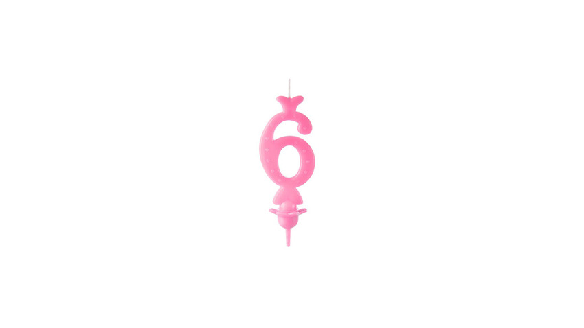 Candele Rosa 6 Cera pz 12