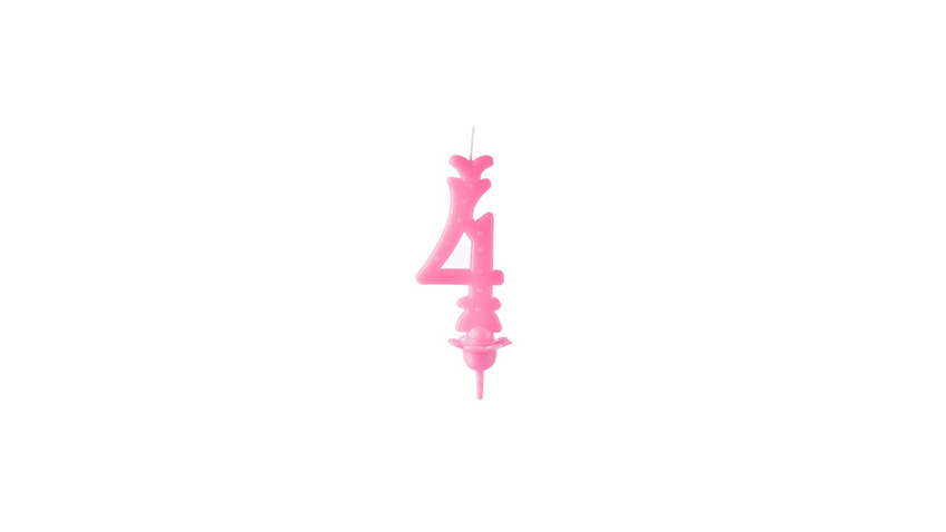 Candele Rosa 4 Cera pz 12