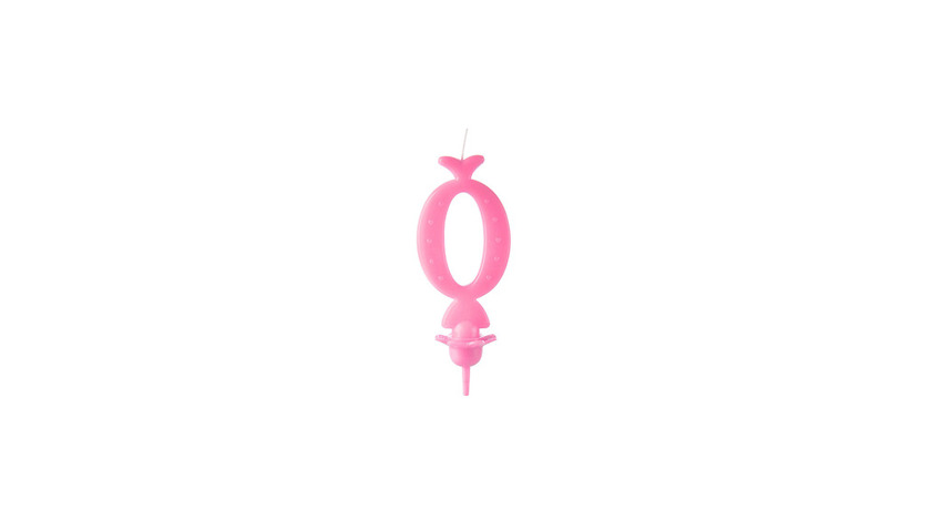 Candele Rosa 0 Cera pz 12