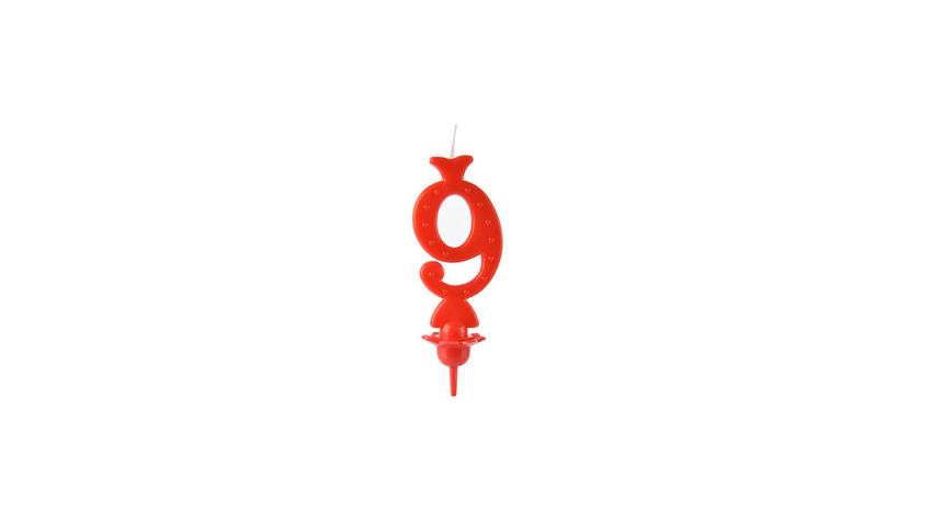Candele Rosso 9 Cera pz 12