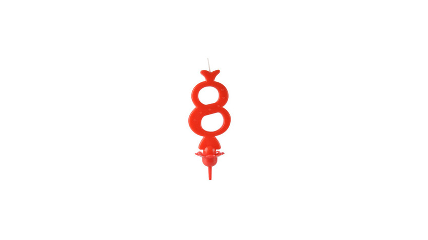 Candele Rosso 8 Cera pz 12