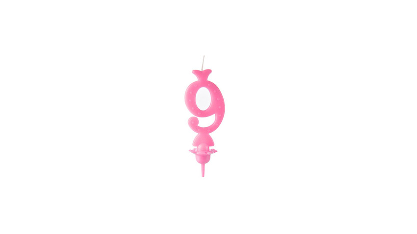 Candele Rosa 9 Cera pz 12
