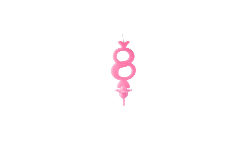 Candele Rosa 8 Cera pz 12