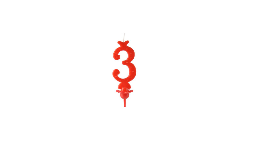 Candele Rosso 3 Cera pz 12