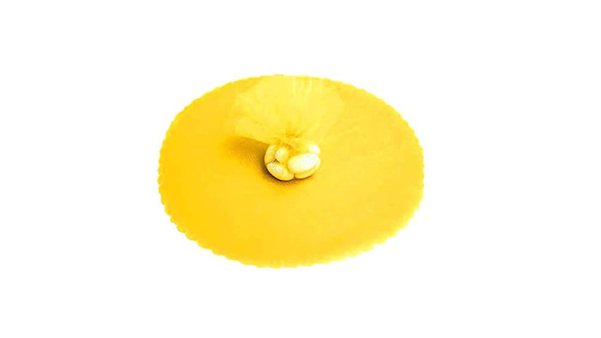 Tulle Tondo Giallo pz 100