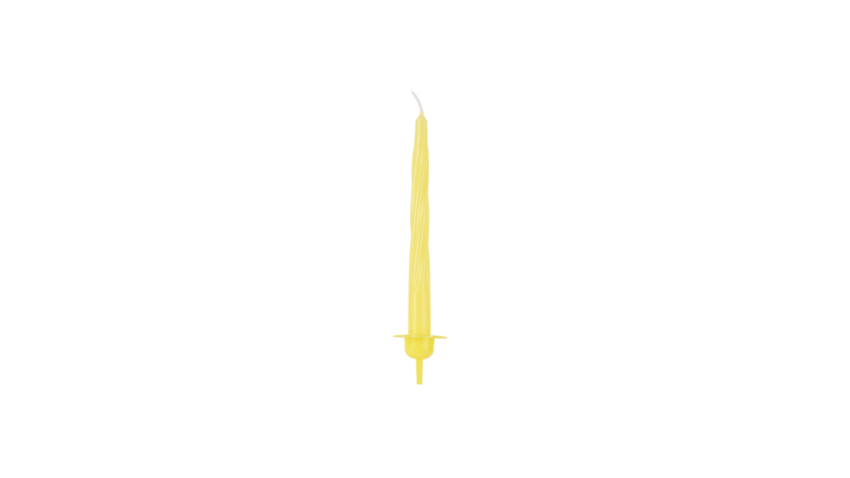 Candele 1 Anno Giallo pz 100