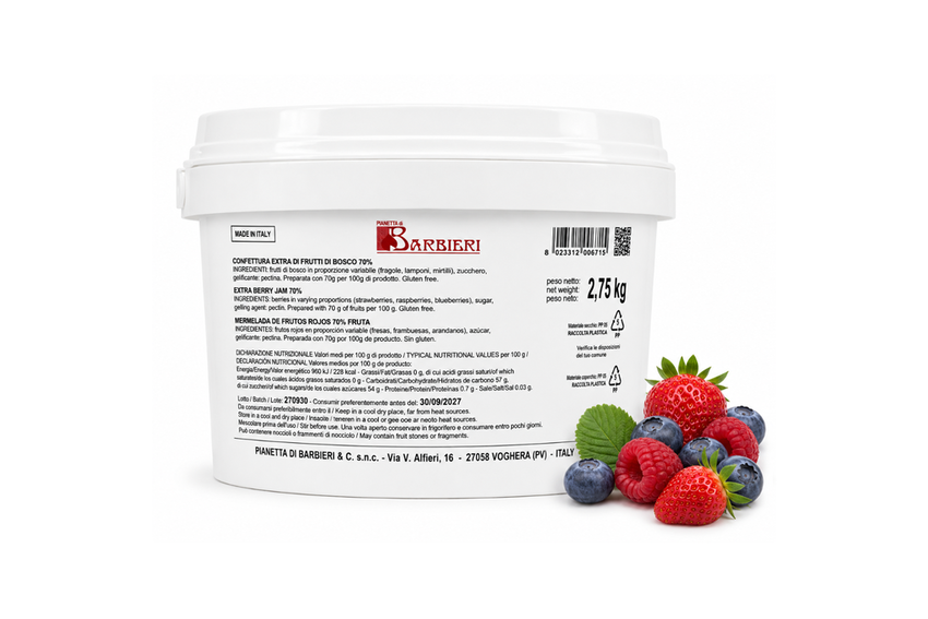 Confettura Extra Frutti di Bosco 70% kg 2.75