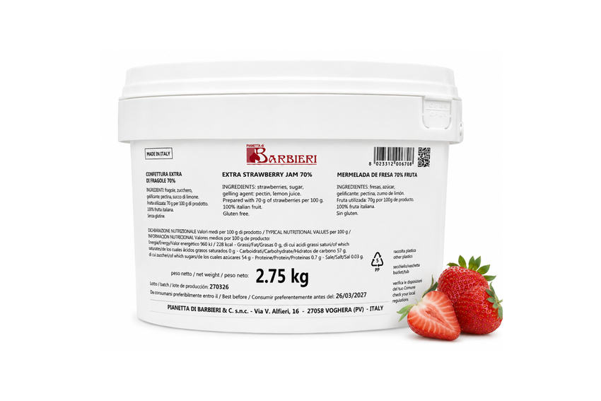 Confettura Extra Fragole 70% kg 2.75